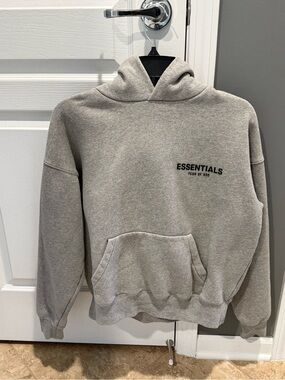 Essentials Fear of God Gray Pullover Hoodie